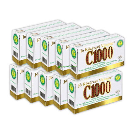 10x Vitamín C 1000 mg 30 tabliet + šípky + bioflavonoidy